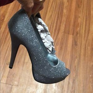 Silver Heels size 8